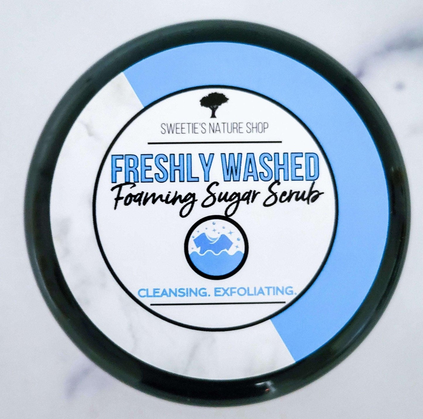 Freshly Washed Foaming Sugar Scrub - Sweetie's Nature Shop