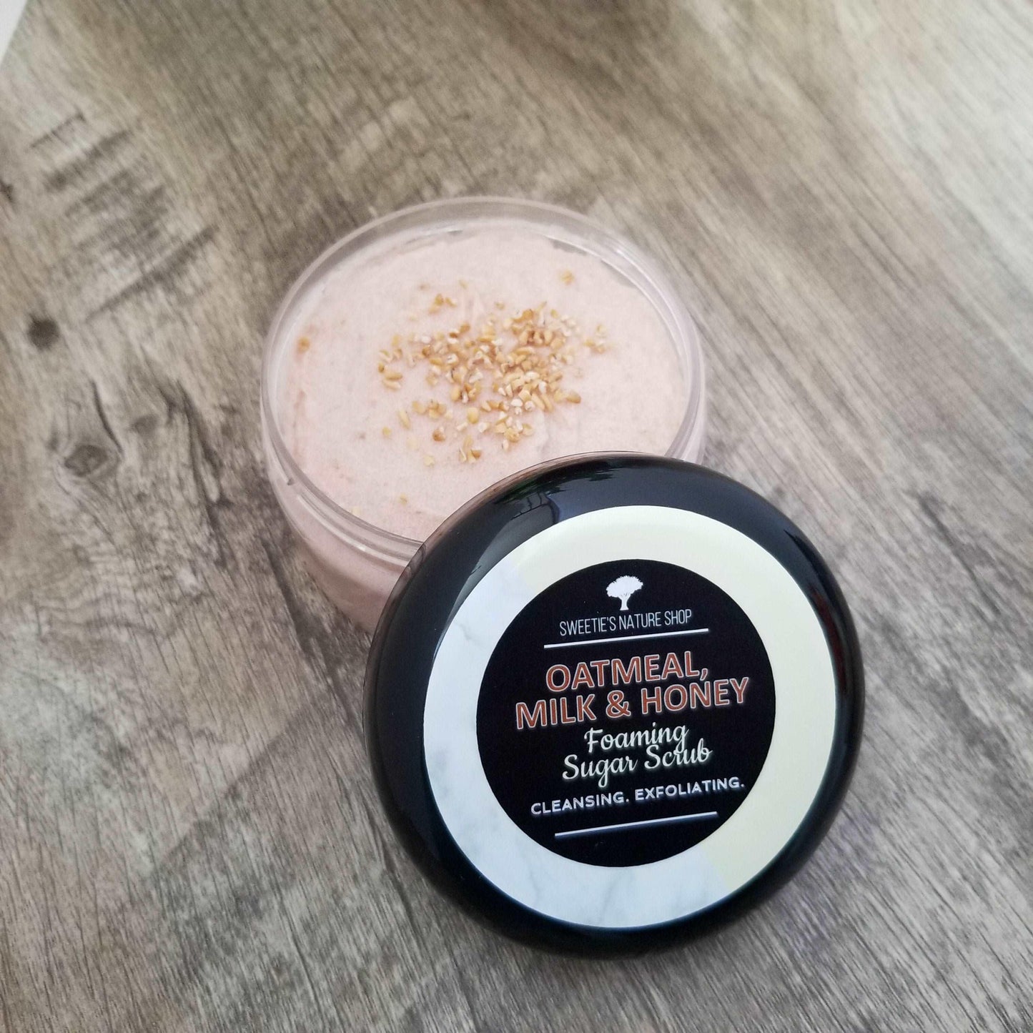 Oatmeal, Milk & Honey Foaming Sugar Scrub - Sweetie's Nature Shop