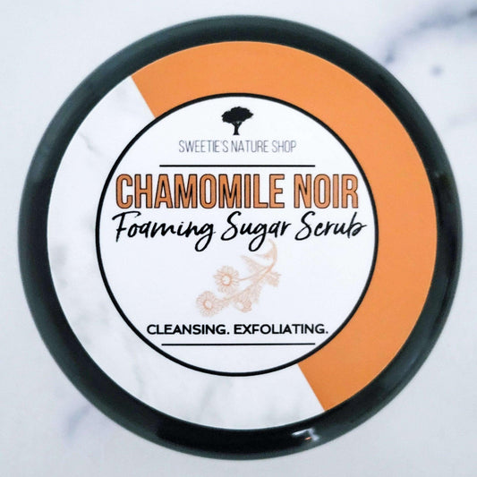 Chamomile Noir Foaming Sugar Scrub - Sweetie's Nature Shop