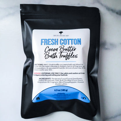 Fresh Cotton Cocoa Butter Bath Truffles (4-pack)
