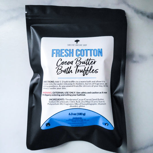 Fresh Cotton Cocoa Butter Bath Truffles (4-pack)