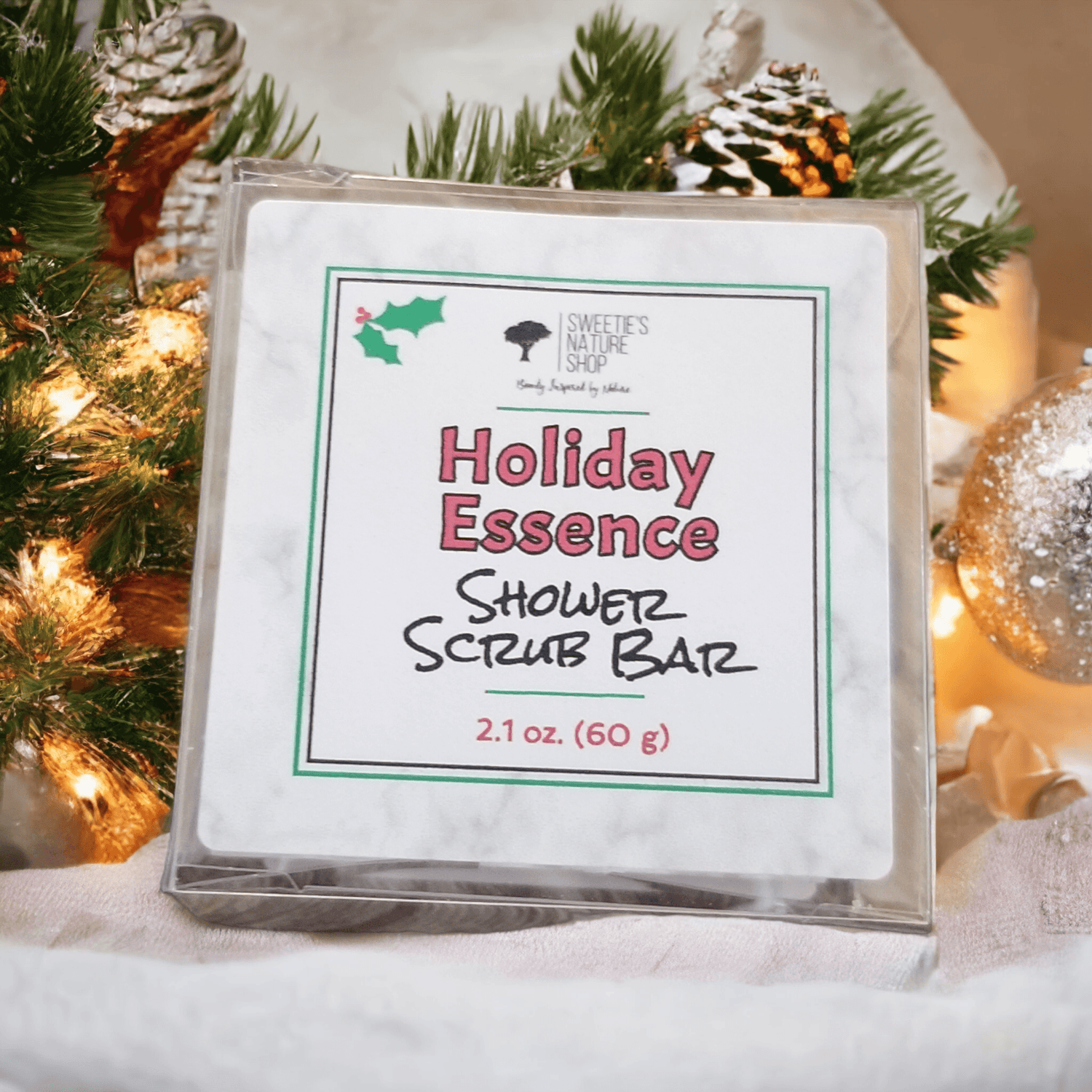 Holiday Essence Shower Scrub Bar - Sweetie's Nature Shop