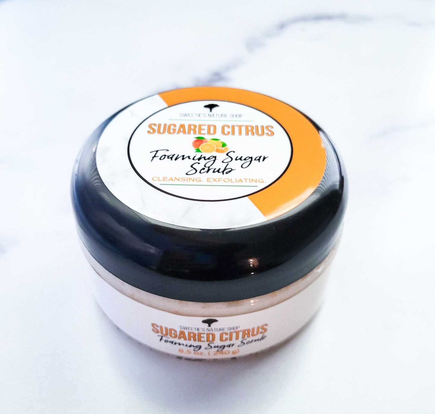Sugared Citrus Foaming Sugar Scrub - Sweetie's Nature Shop