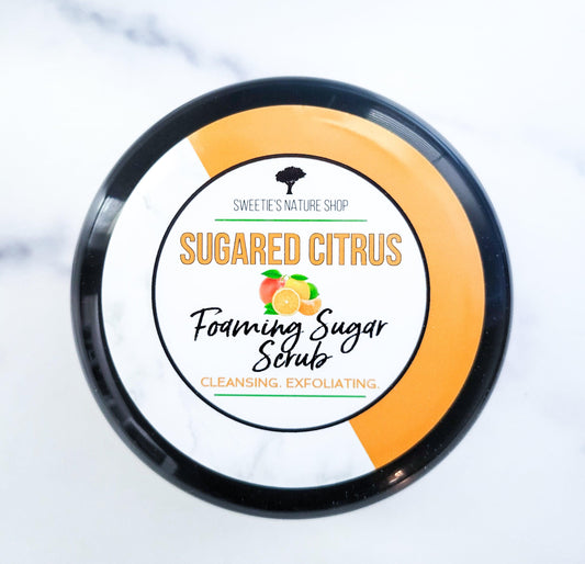 Sugared Citrus Foaming Sugar Scrub - Sweetie's Nature Shop