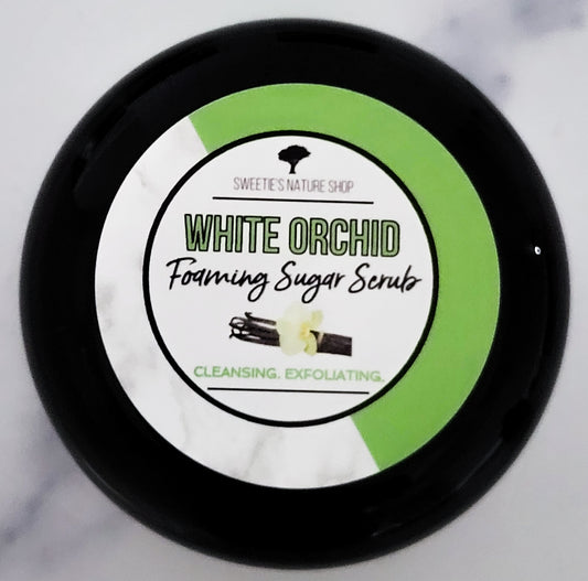 White Orchid Foaming Sugar Scrub