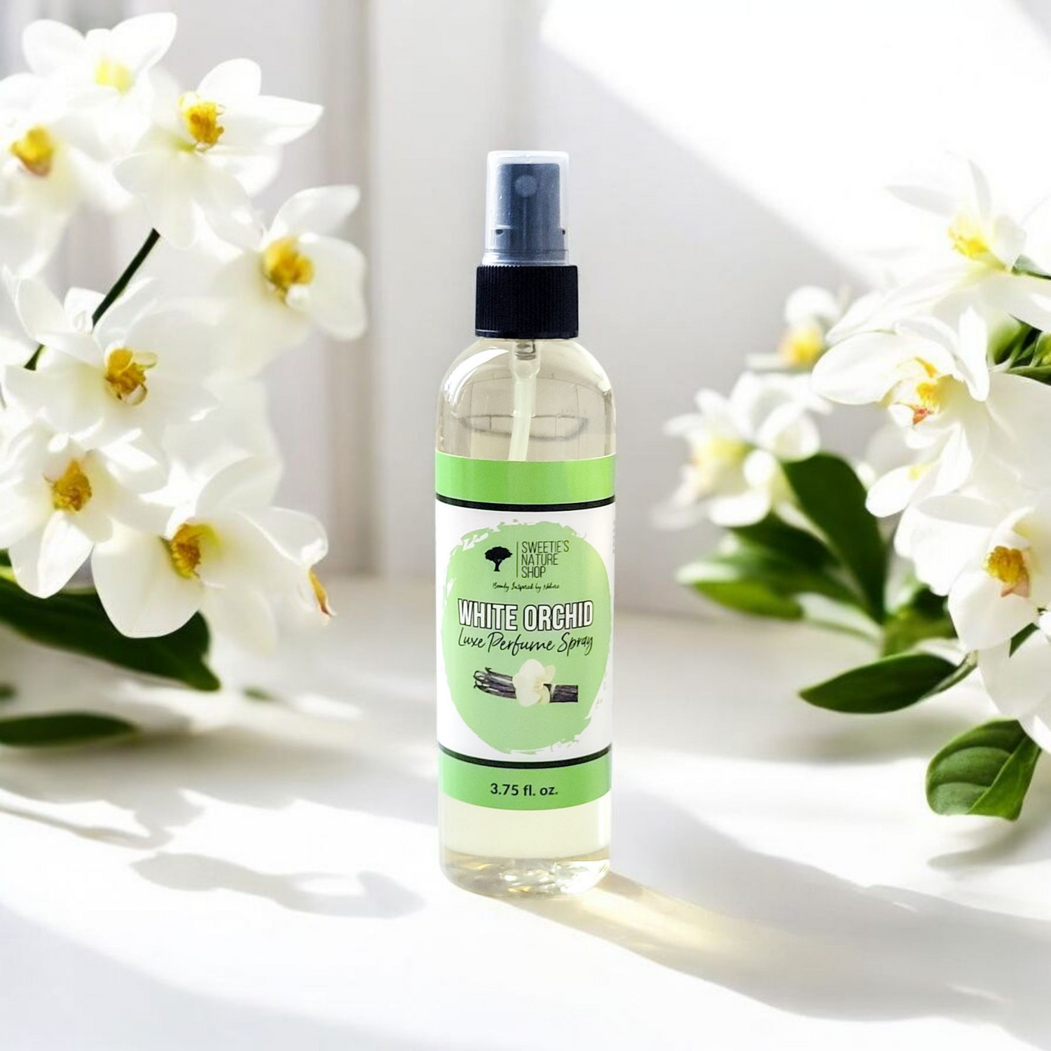 White Orchid Luxe Perfume Spray bottle