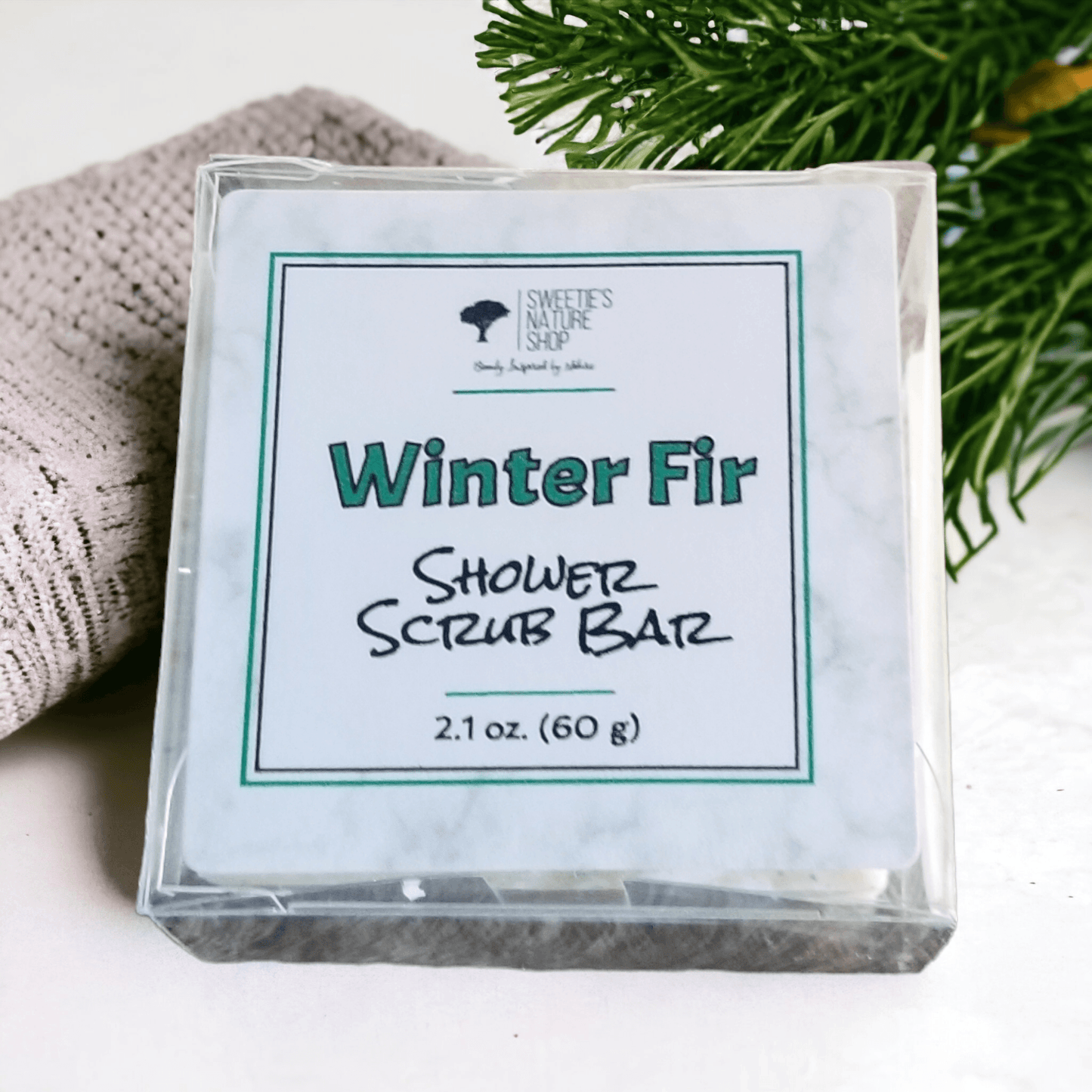 Winter Fir Shower Scrub Bar - Sweetie's Nature Shop