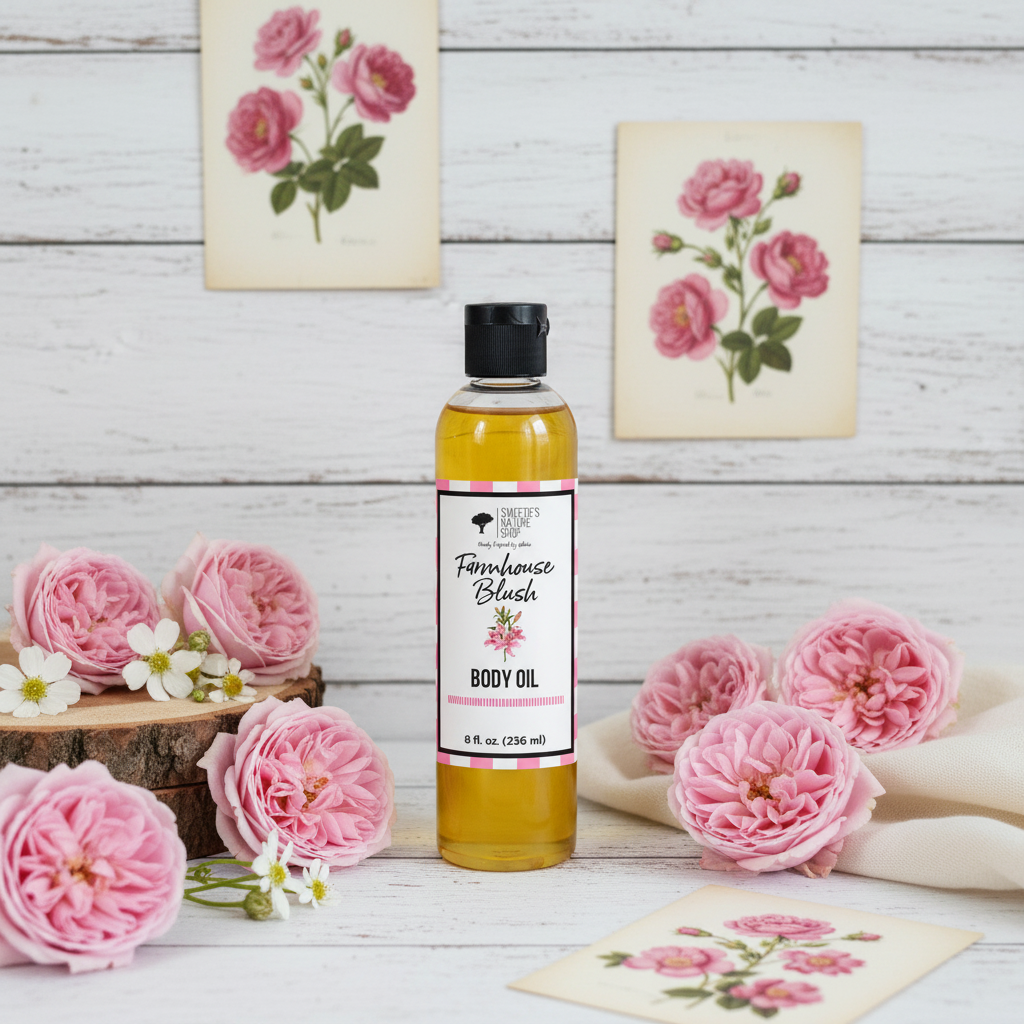 Farmhouse Blush Body Oil - Horizontal Planks