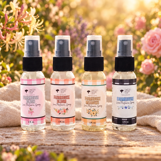 Farmhouse Collection - bottles garden background