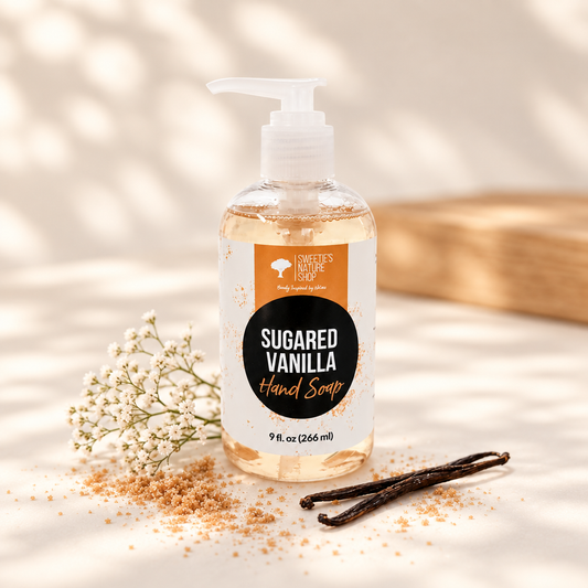 Sugared Vanilla Hand Soap - with wood element